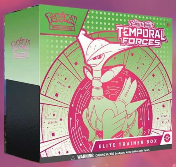Pokémon TCG Scarlet & Violet 5 Temporal Forces Elite Trainer Box Iron Leaves