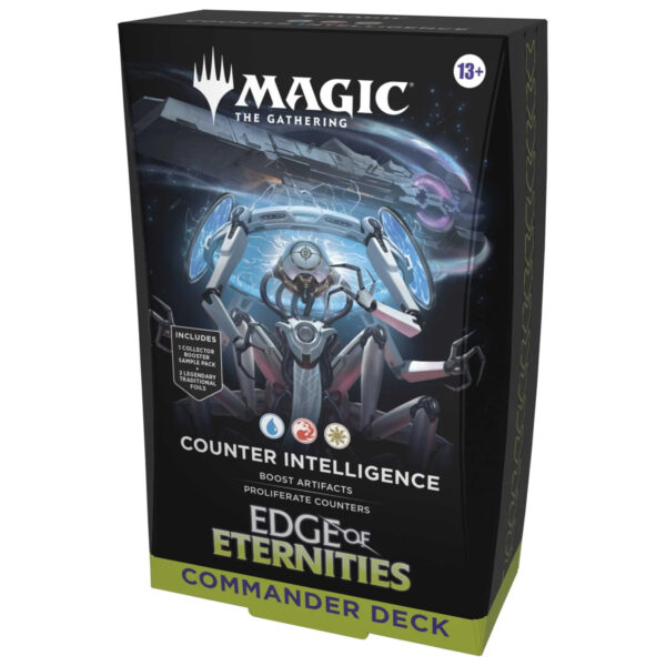 Commander Deck Counter Intelligence från Magic: The Gathering med fokus på kontroll och foilkort