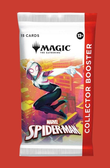 Magic The Gathering Collector Booster från Spider-Man-setet med foil och specialrariteter.