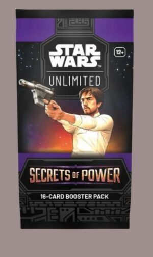 Star Wars Unlimited Secrets of Power Booster Pack med 16 kort.