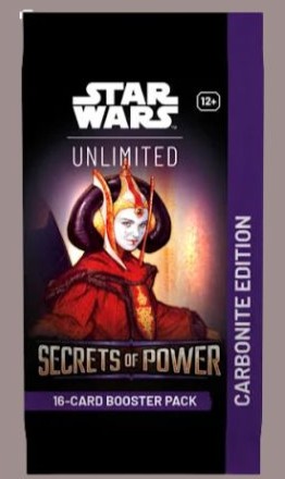 Star Wars Unlimited Secrets of Power Booster Pack Carbonite med 16 kort.