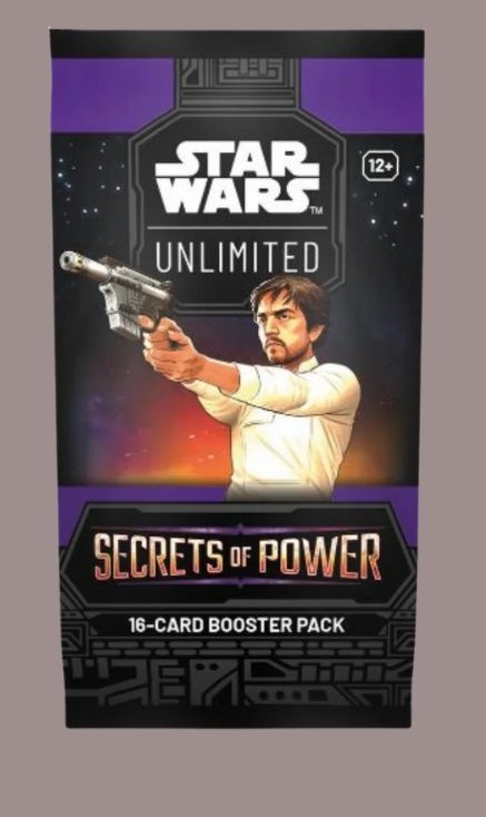 Star Wars Unlimited Secrets of Power Booster Pack med 16 kort.