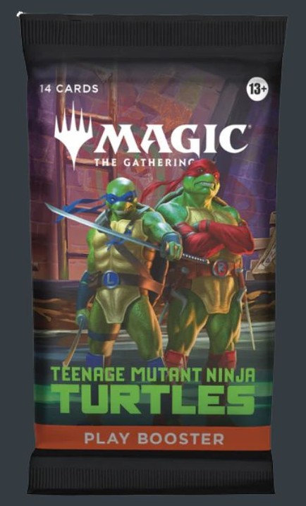 Magic The Gathering Teenage Mutant Ninja Turtles Play Booster med Leonardo och Raphael på framsidan