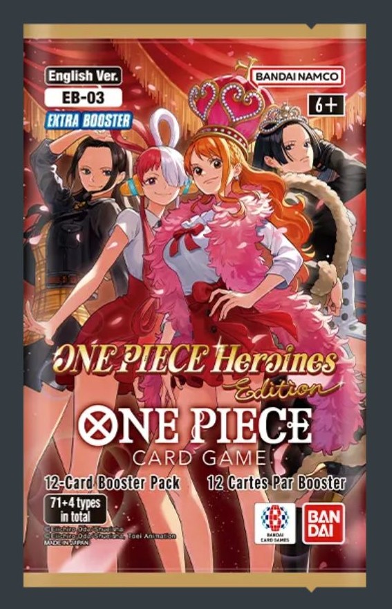 One Piece Card Game EB-03 Heroines Edition extra booster på engelska med heroines-tema och nya kort för samlare och spelare