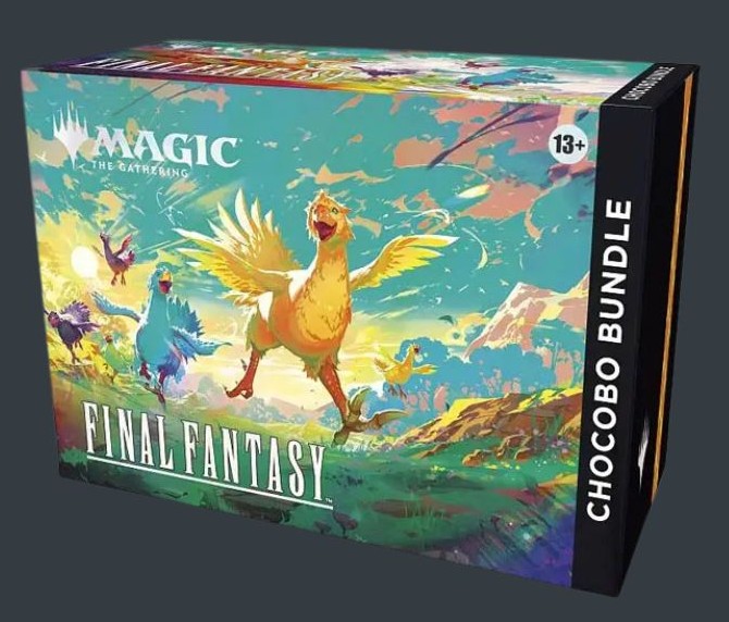 Magic The Gathering FINAL FANTASY Chocobo Bundle på engelska med 10 Play Boosters, 1 Chocobo Booster och exklusivt bonusinnehåll.