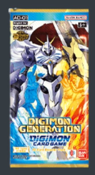 Digimon Card Game Digimon Generation AD-01 Booster Box på engelska med 12 booster packs.
