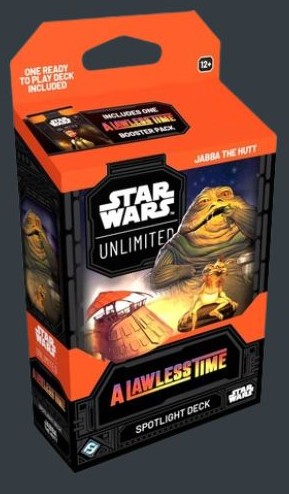 Star Wars Unlimited A Lawless Time Spotlight Deck Jabba the Hutt på engelska med färdigbyggd 50-kortslek.