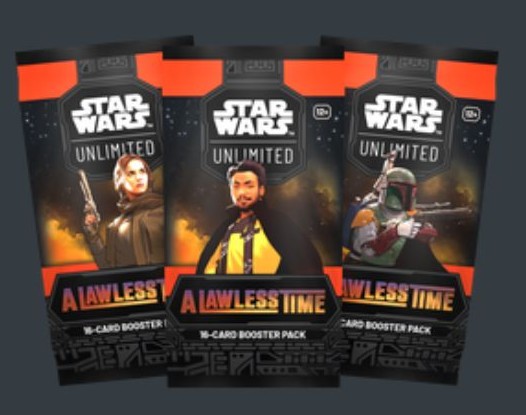 Star Wars Unlimited A Lawless Time Booster Pack Set 7 på engelska med 16 kort.