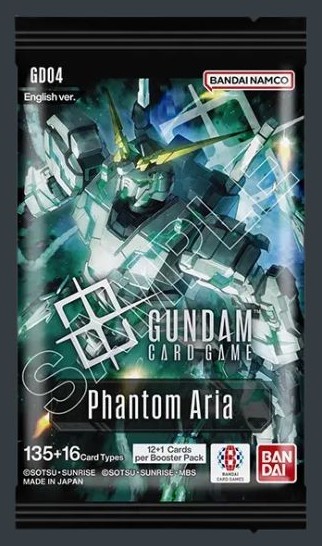 Gundam Card Game Phantom Aria GD04 booster pack för engelska utgåvan.