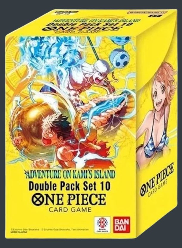 Produktbild av One Piece Card Game Double Pack Set Vol.10 DP-10 i engelsk version med två booster packs och DON!!-kort.
