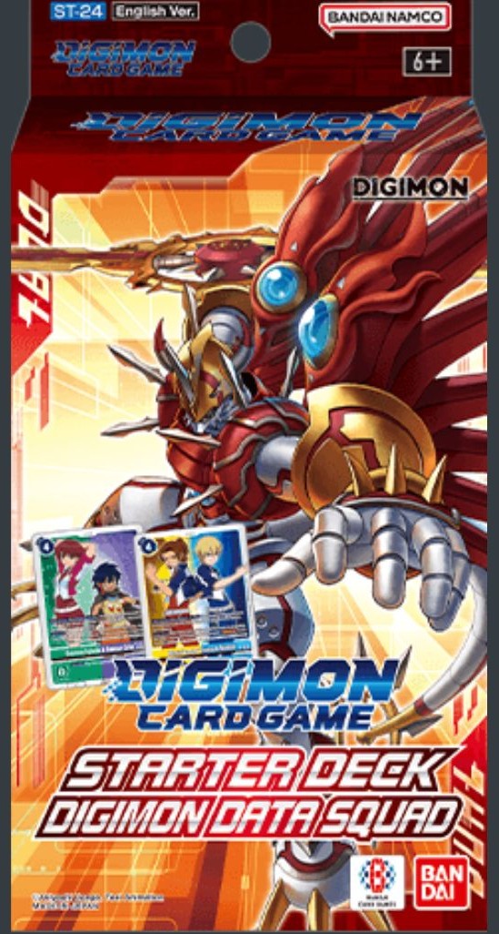 Digimon Card Game Starter Deck Digimon Data Squad ST-24 på engelska med färdigbyggd lek och bonuskort.
