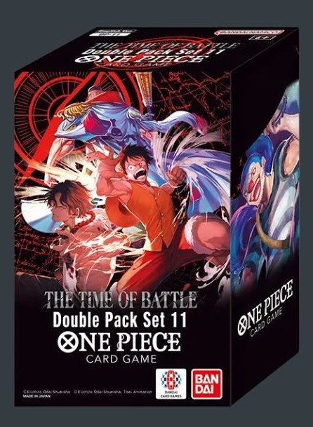 One Piece Card Game The Time of Battle Double Pack Set 11 på engelska med 2 booster packs och DON!!-kort.