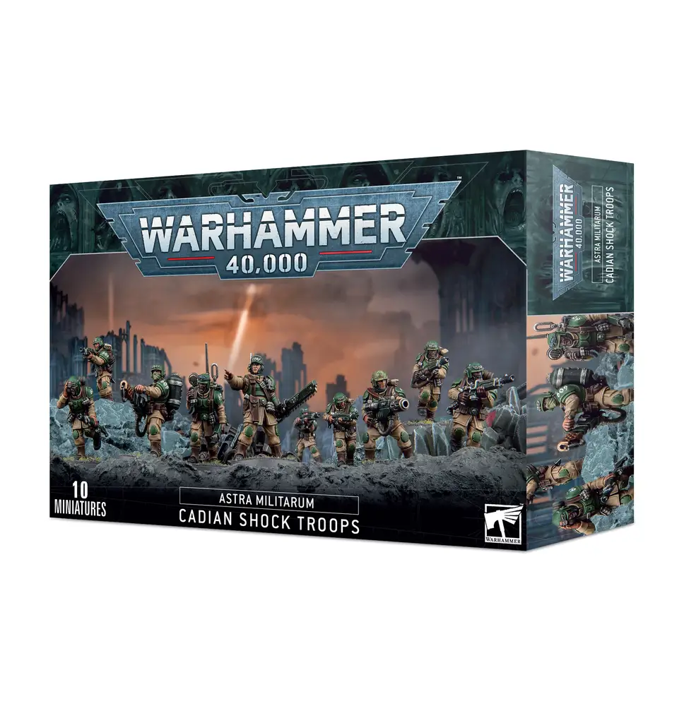 Warhammer 40,000 – Astra Militarum: Cadian Shock Troops (10 Miniatures) 47-33