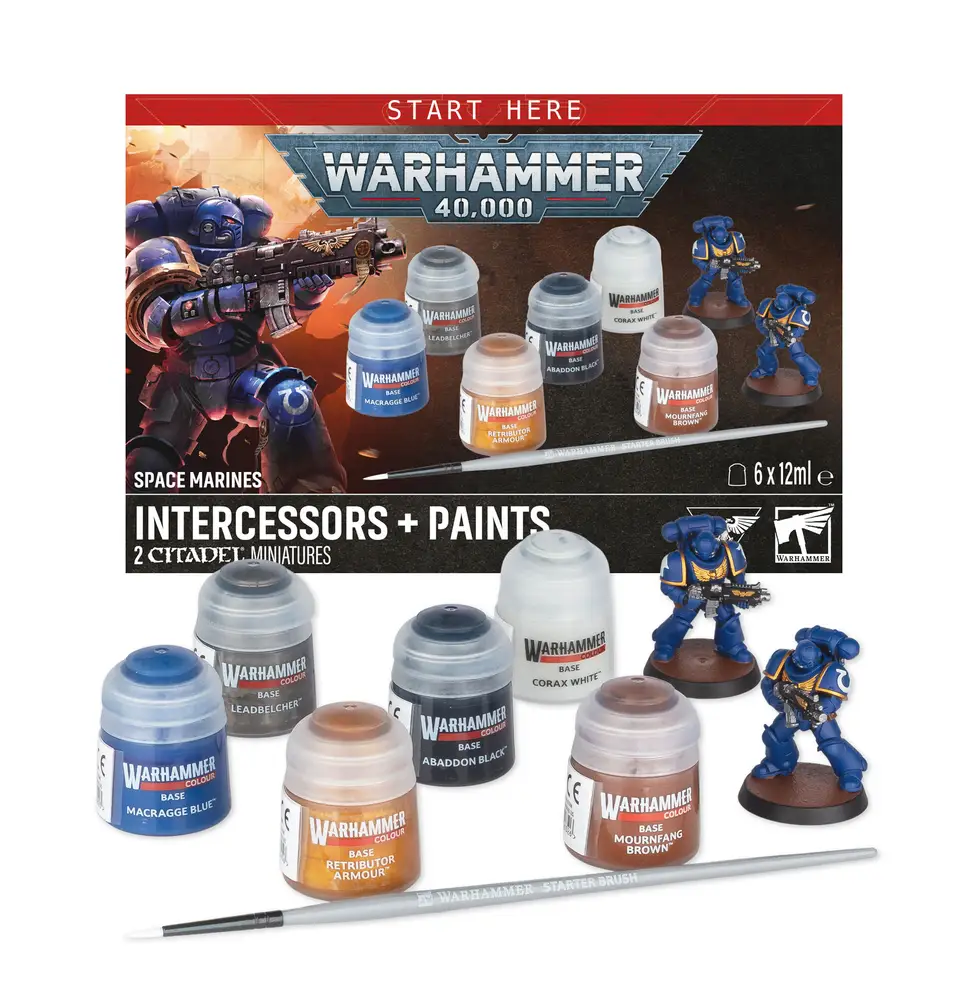Warhammer 40,000 – Space Marines: Intercessors + Paints Set 60-11