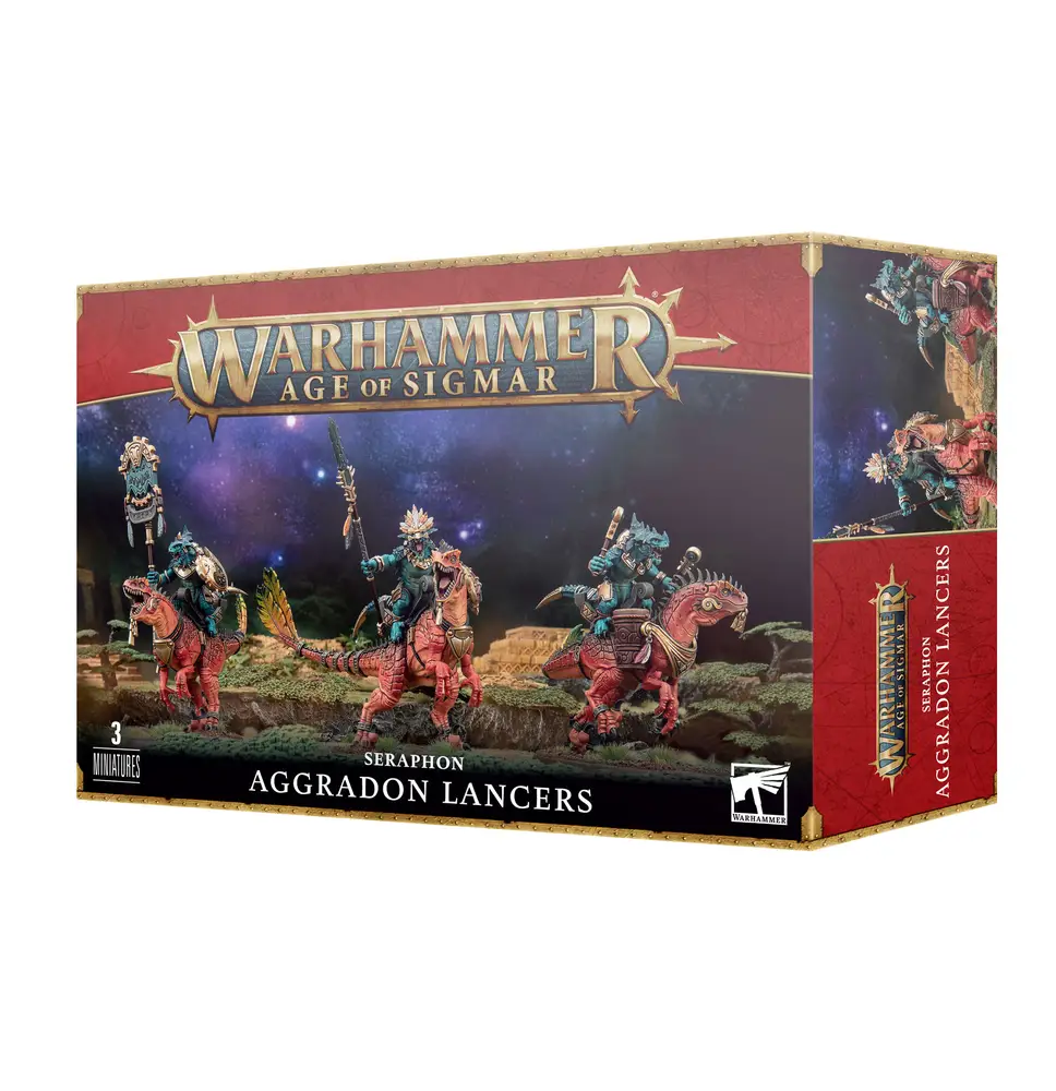 Warhammer Age of Sigmar – Seraphon: Aggradon Lancers (3 Miniatures) 88-18