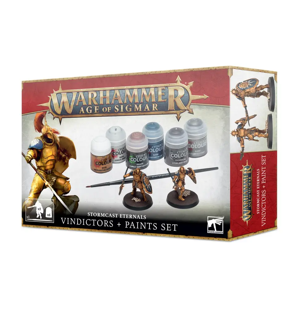 Warhammer Age of Sigmar – Stormcast Eternals: Vindictors + Paints Set 60-10