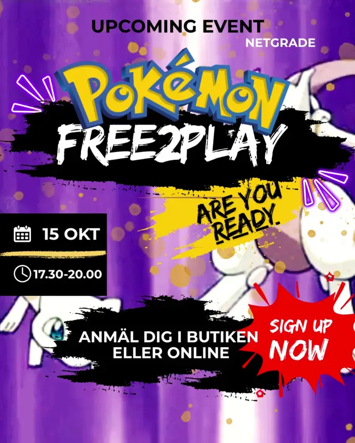Pokémon Free2Play, vårt första officiella event