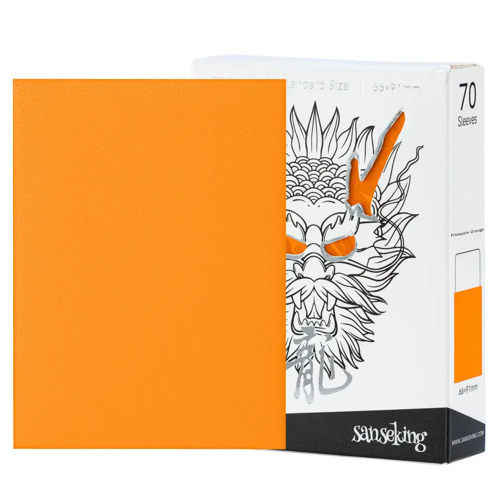 Sanseking White Dragon Tournament Sleeves, Pineapple Orange