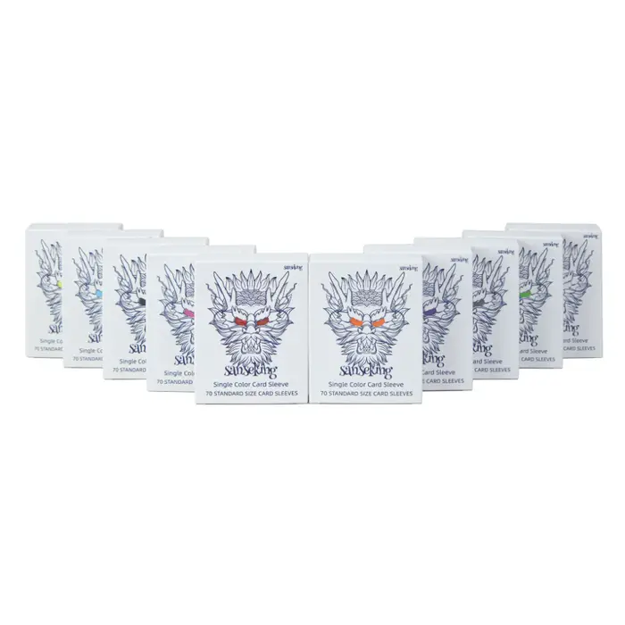 Sanseking White Dragon Tournament Sleeves, Starlight Silver