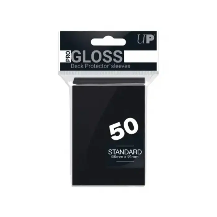 Ultra Pro: PRO-Gloss 50ct Standard Deck Protector sleeves: Black