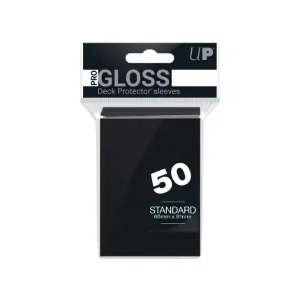 Ultra Pro: PRO-Gloss 50ct Standard Deck Protector sleeves: Black